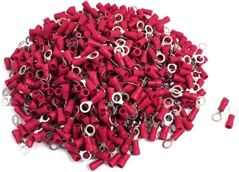 UXCELL 1000 PCS RV1.25-5S AWG 22-16 Red Sleeve Red Ring Connector Connector in Saudi Arabia