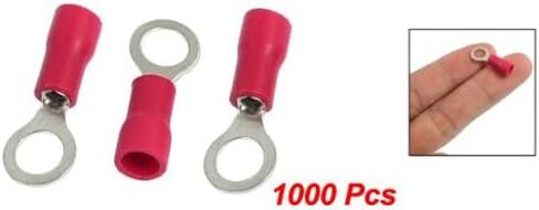 UXCELL 1000 PCS RV1.25-5S AWG 22-16 Red Sleeve Red Ring Connector Connector in Saudi Arabia