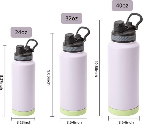 24 oz Insulated Sports Water Bottle with Straw, Vacuum Stainless Steel Water Flask with Handle, Thermal Metal Water Cup Mug with 2-in-1 Lid, Black in Saudi Arabia