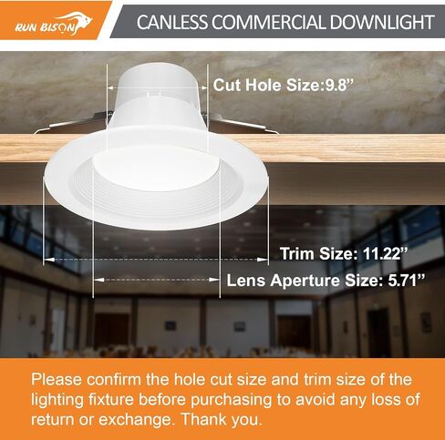 10 بوصة مصفرة LED LED مع J-Box ، وقابل للتعديل 22/29/37.5W ، 3 ملون 3000K-5000K ، 120-277V ، 0-10 فولت قابلة للضوء ، IC مصنفة ، LED LED ، UL & ENERGER in Saudi Arabia