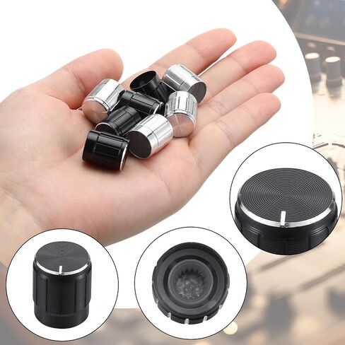 kingdder 8 pcs مصباح الأرضية dimmer مفتاح التحكم في مقبض الروتاري مصباح مقبض استبدال مفتاح مفتاح الطاقة الدوار ، 15 × 15mm in Kuwait