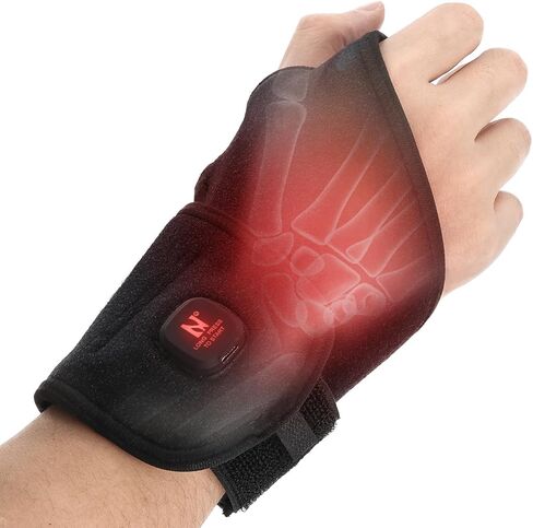 التفاف المعصم الساخن في موسم الرائحة ، وسادة التسخين اللاسلكية للنفق الرسغي وتخفيف التهاب الغدة الدرقية في De Quervain ، ودعم الرسغ مع حرارة ، 3000 مللي أمبير في الساعة بطارية قابلة لإعادة الشحن (أسود) in Kuwait