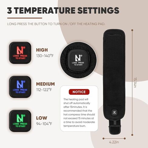 التفاف المعصم الساخن في موسم الرائحة ، وسادة التسخين اللاسلكية للنفق الرسغي وتخفيف التهاب الغدة الدرقية في De Quervain ، ودعم الرسغ مع حرارة ، 3000 مللي أمبير في الساعة بطارية قابلة لإعادة الشحن (أسود) in Kuwait