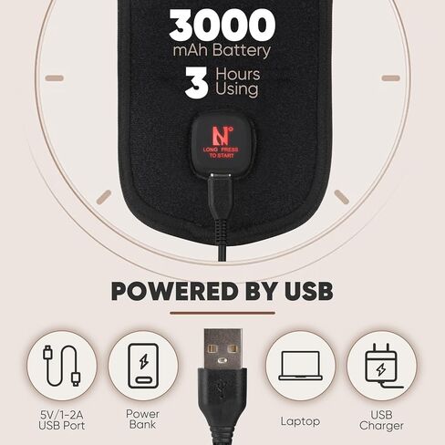 التفاف المعصم الساخن في موسم الرائحة ، وسادة التسخين اللاسلكية للنفق الرسغي وتخفيف التهاب الغدة الدرقية في De Quervain ، ودعم الرسغ مع حرارة ، 3000 مللي أمبير في الساعة بطارية قابلة لإعادة الشحن (أسود) in Kuwait