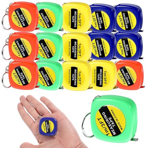 16pcs شريط صغير قياس الجزء الأكبر 1 م/ 3 قدم قياس صغير شريط مفاتيح الأشرطة قابلة للسحب الأشرطة قياس حجم الجيب لصالح الحفل in Kuwait