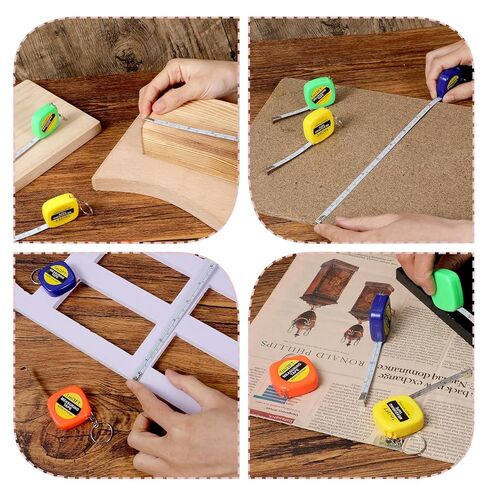 16pcs شريط صغير قياس الجزء الأكبر 1 م/ 3 قدم قياس صغير شريط مفاتيح الأشرطة قابلة للسحب الأشرطة قياس حجم الجيب لصالح الحفل in Kuwait