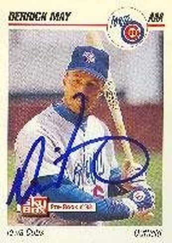 Derrick May Iowa Cubs - Cubs Affiliate 1992 Skybox Pre Rookie Card - بطاقة League Minor. يأتي هذا العنصر مع شهادة أصالة من رياضة السيارات. موقعة - البيسبول in Saudi Arabia