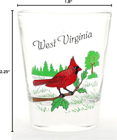 West Virginia Cardinal Scene Shot Glass in Saudi Arabia