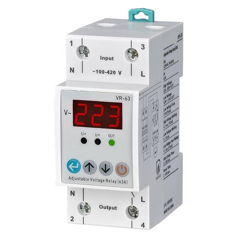 VR-63 عرض حماية الجهد القابلة للتعديل 40A 63A 1PCS (63A) in Kuwait