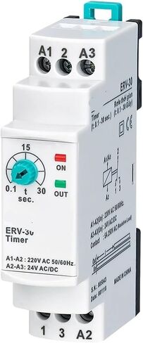 ERV-XX على التتابع وقت التأخير الإلكترونية قابلة للتعديل 1PCs (110VAC 24DC ، ERV-06 0.1-6SEC.) in Kuwait