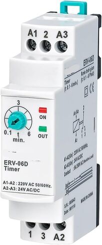 ERV-XX على التتابع وقت التأخير الإلكترونية قابلة للتعديل 1PCs (110VAC 24DC ، ERV-06 0.1-6SEC.) in Kuwait