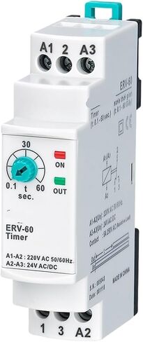 ERV-XX على التتابع وقت التأخير الإلكترونية قابلة للتعديل 1PCs (110VAC 24DC ، ERV-06 0.1-6SEC.) in Kuwait