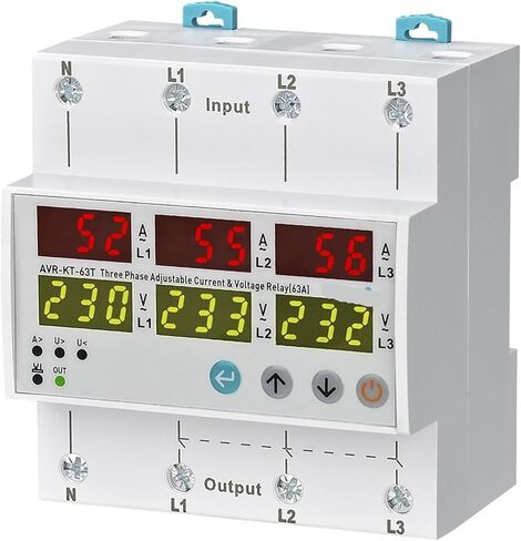 AVR-KT-63/80/100A 3x380V+Nuetral Key-Type Over-Current and Voltage Protection Relay 1Pcs(63A) in Saudi Arabia
