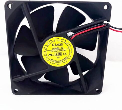 D90BL-12 Y.L.FAN 12V 90MM FAN ، 12V 0.14A 90 × 25 مم مروحة تبريد in Saudi Arabia