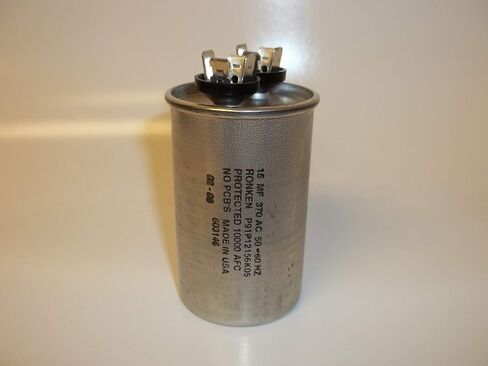P91P12156K05, 15uf 370vac Motor Run Capacitor, Round Metal Can, 15mfd Start Cap in Saudi Arabia