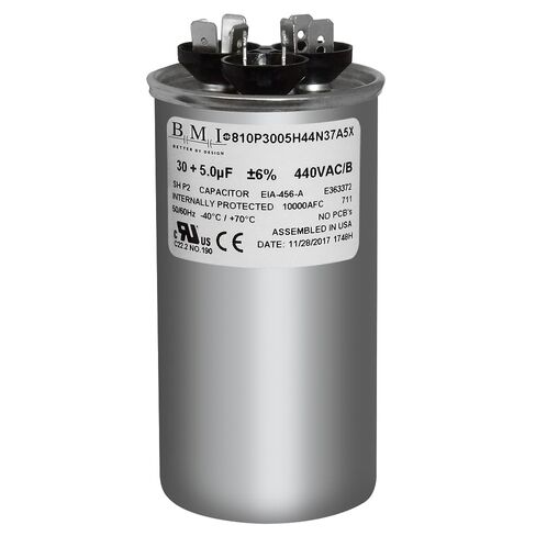 الولايات المتحدة الأمريكية 30+5 UF/MFD 370 440 VAC VOLTS ROUND DUAL RUN CAPACITOR 50/60 HZ in Kuwait