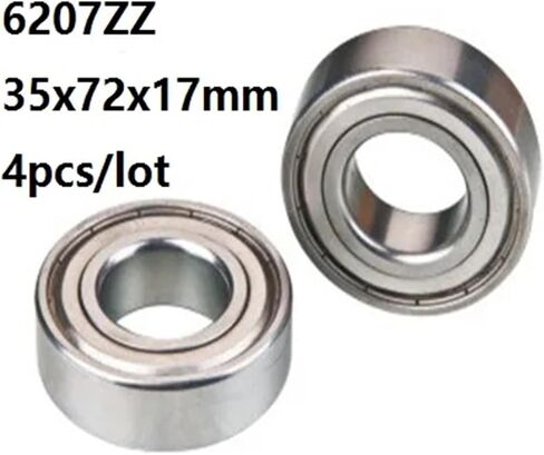 4pcs/lot 35x72x17mm 6207ZZ 6207Z 6207 Bearings 35 * 72 * 17mm Double Metal Seal Deep Groove Ball Bearing in Saudi Arabia