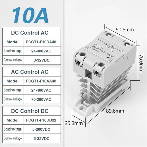 10A 25A 40A 60A 80A 100A مرحلة واحدة من SSR Solid State Relay مع التتابع الصناعي الحراري DIN RAIL MOUNT 1PCS (DC Control DC ، 80A) in Saudi Arabia