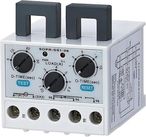 SOPR-SS1-06 Electronic Overload Motor Protector Thermal Relay 1Pcs(5-70A,Un 12VAC DC) in Saudi Arabia