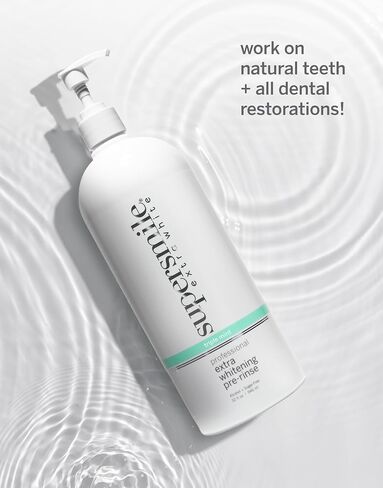 Supersmile Extra Whitening Pre-Rinse - Clinically Formulated Pre-Brush Mouthwash, Cleans and Whitens Teeth in Hard-to-Reach Places - Fresh Breath - Alcohol Free - Sugar Free in Saudi Arabia