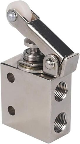 TAC2-31P-34C Exhaust Valve 2-Position 3-Way Roller Lever Mechanical Valve Pneumatic Valve Switch 1/8" Internal Thread with Accessories(8MM) in Kuwait