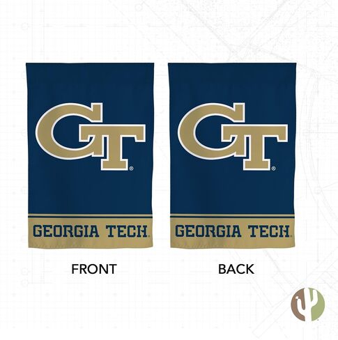 Desert Cactus Georgia Tech GT Garden Flag – 19 x 12 inch Georgia Tech Yellow Jackets Banner, For Outdoor Display and Events (Design A) in Saudi Arabia