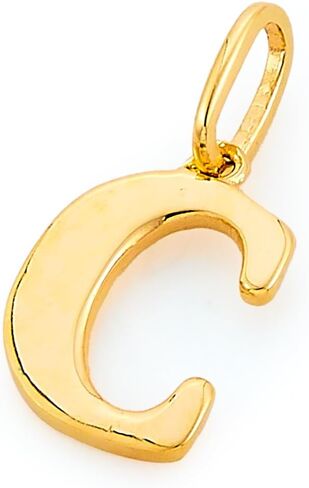 The World Jewelry Center 14k Yellow Gold Initial A-Z Charm Pendant - Select Option in Saudi Arabia