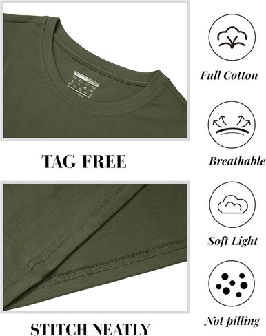 YUCOLEN Women's Cotton Long Sleeve Shirts Crewneck Cotton Basic T-Shirt Solid Color Soft Comfy Casual Tops Tees for Women in Saudi Arabia