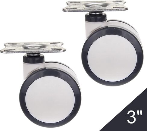 3 Inch Wheels Flat Panel Installation Double PU Wheel Mute Wearable 2Pcs in Saudi Arabia