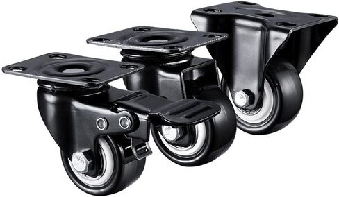 4pcs 1.5 بوصة 41 ملم الخدمة الثقيلة 180 كجم عجلات أسود دوارة Castor Furniture Rubber (1.5 بوصة A و C) in Saudi Arabia