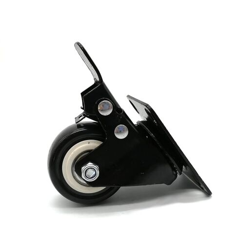 1.5 Inch PU Casters Wheels with Brake Mute Furniture/Trolleys Wheel Industrial Hardware 2Pcs in Saudi Arabia