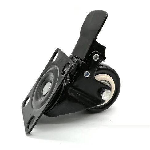 1.5 Inch PU Casters Wheels with Brake Mute Furniture/Trolleys Wheel Industrial Hardware 2Pcs in Saudi Arabia