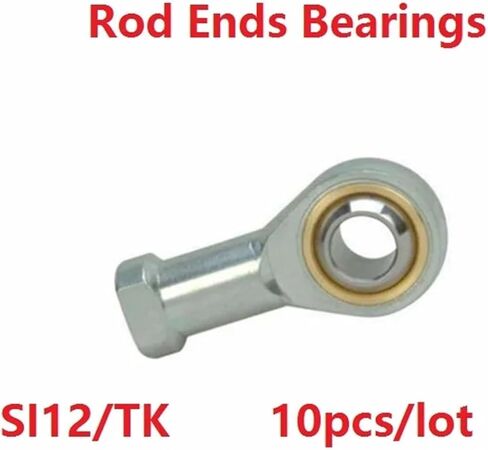 10pcs/lot SI12/TK 12mm Rod End Joint Ball Bearing Internal Thread Metric Female Right/Left in Saudi Arabia