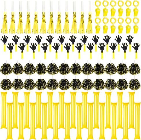 yunsailing 96 pcs noisemakers team spiric accessories for back to school تشمل المصيعين اليدوي المشجعين بوم بوم رعد عصا الحفل الصافرة البلاستيكية لروح أسبوع الرياضة (الأزرق) in Saudi Arabia
