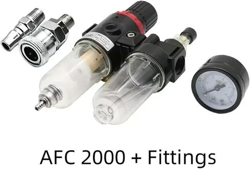 يتم استخدام زيت ضاغط الهواء AFC2000 G1/4 وفلتر الهواء فاصل المياه لتقليل منظم صمام الضغط (AFC2000PC12mmmtting) in Kuwait