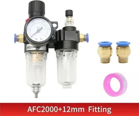 يتم استخدام زيت ضاغط الهواء AFC2000 G1/4 وفلتر الهواء فاصل المياه لتقليل منظم صمام الضغط (AFC2000PC12mmmtting) in Kuwait