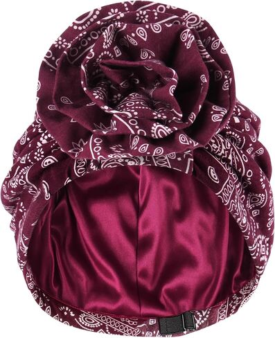 Womens Chemo Headwear Cotton Beanies Satin Lined Bonnet for Sleeping Handmade Flower Turbans for Women in Kuwait