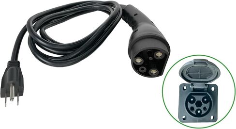 [UL Listed] Golf Cart Charging Power Cord Assembly Fits for Evolution EV, Replaces OEM# 2.04.0620, Heavy Duty Charge Cable Factory Replacement with US Plug (Black 10ft) in Saudi Arabia