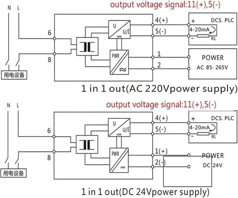 AC 0-1A 2A 5A 10A Current Transmitter DC 0-10V 0-5V Output AC Current Sensor DC24V(Dc 0-5v Output,AC 0-20A) in Saudi Arabia