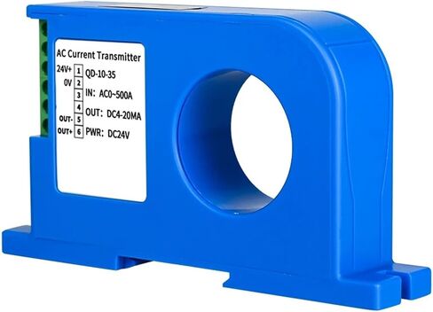 DC24V POWERSER AC 100A 300A 600A محول الطاقة الحالي 4 إلى 20MA 0 إلى 10V RS485 مرحلة الإخراج 35mm DIN AC Transmitter (20 مم ، AC0-10A_4-20MA Outder_DC24V) in Kuwait