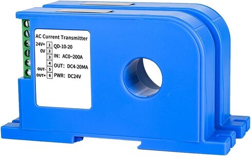 DC24V POWERSER AC 100A 300A 600A محول الطاقة الحالي 4 إلى 20MA 0 إلى 10V RS485 مرحلة الإخراج 35mm DIN AC Transmitter (20 مم ، AC0-10A_4-20MA Outder_DC24V) in Kuwait