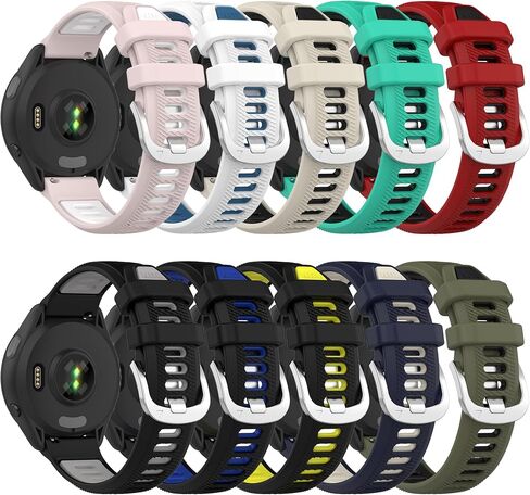 Band for Garmin Forerunner 265 ، فرقة استبدال السيليكون السريع 22 مم لـ Garmin Forerunner 255/ Venu 3/ Venu 2/ Vivoactive 4 (No Tracker) in Kuwait