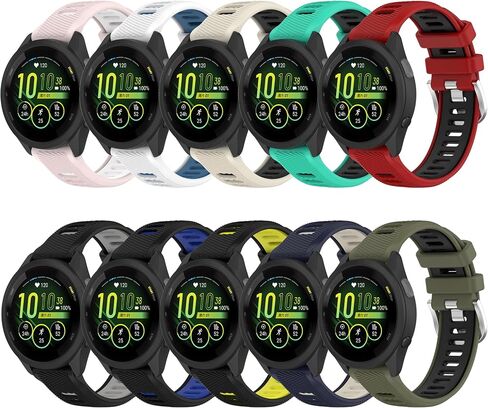 Band for Garmin Forerunner 265 ، فرقة استبدال السيليكون السريع 22 مم لـ Garmin Forerunner 255/ Venu 3/ Venu 2/ Vivoactive 4 (No Tracker) in Kuwait