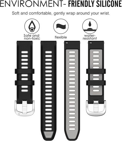 Band for Garmin Forerunner 265, 22mm Quick Release Silicone Replacement Band for Garmin Forerunner 255/ Venu 3/ Venu 2/ Vivoactive 4 (No Tracker) in Saudi Arabia