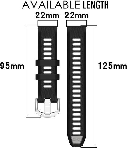 Band for Garmin Forerunner 265, 22mm Quick Release Silicone Replacement Band for Garmin Forerunner 255/ Venu 3/ Venu 2/ Vivoactive 4 (No Tracker) in Saudi Arabia