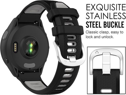 Band for Garmin Forerunner 265 ، فرقة استبدال السيليكون السريع 22 مم لـ Garmin Forerunner 255/ Venu 3/ Venu 2/ Vivoactive 4 (No Tracker) in Kuwait