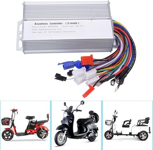 عام 48 فولت 60V 64V 1000W؟ 1500W وحدة تحكم سرعة محرك كهربائية بدون فرش من أجل E-Bike Electric Scooter ATV GO KART TRICEDER MOPED ، 7x3.3x1.6inch 26a-30A Ebike Unclerer ، genericamyru61dt3 in Saudi Arabia