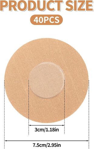 BOXOB 40pcs Sensor Covers Patch for Libre 2/3, Waterproof Breathable Sensor Protector Adhesive CGM Tape Overpatch Patches for Swimming Showering in Saudi Arabia