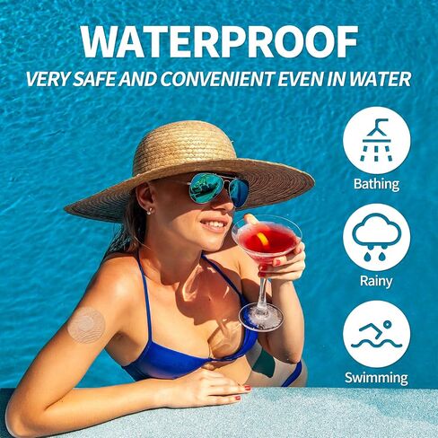 BOXOB 40pcs Sensor Covers Patch for Libre 2/3, Waterproof Breathable Sensor Protector Adhesive CGM Tape Overpatch Patches for Swimming Showering in Saudi Arabia