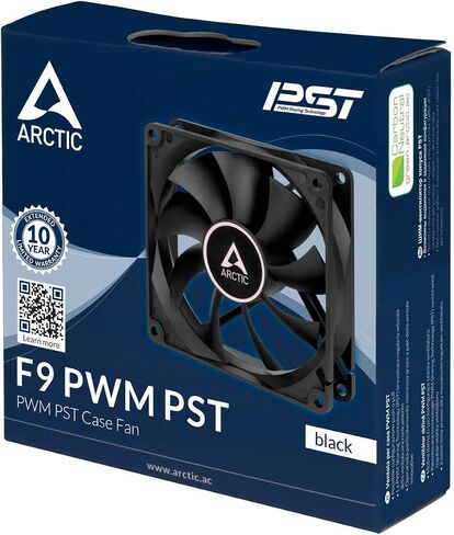 ARCTIC F9 PWM PST - 92 MM PWM PST CASE FAN مع تقنية مشاركة PWM (PST) ، محرك هادئ للغاية ، الكمبيوتر ، سرعة المروحة: 150-1800 دورة في الدقيقة - أسود in Kuwait